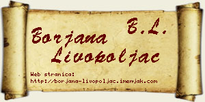 Borjana Livopoljac vizit kartica